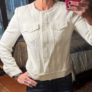 IRO Ivory Textured Jacket Felicity 40
